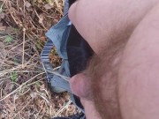 Finnish man pees in the forest and moans