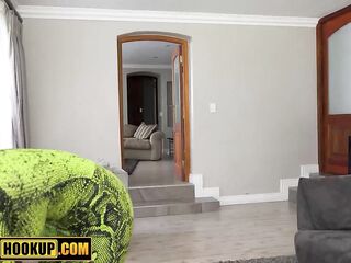 Giant Natural Titties Ebony Dance Teacher Undresses To Please Lascivious White Student