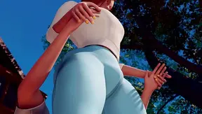 Futanari Yoga Mistress Dominates Fit Male in 3D Animation Scene