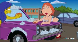 Marge and Lois car wash