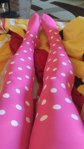 Pink pantyhose