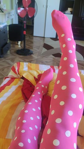 Pink pantyhose