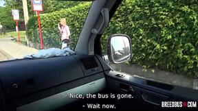 A hot hitchhiker scores a nasty ride on the breed bus.