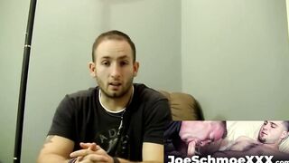 JoeSchmoeXXX.com - Slim straight guy experiments with his first gay blowjob