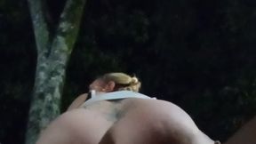 Cheating MILF rides big cock on bike trail