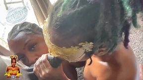 Double Blow Job With Teen Tia From Houston Texas