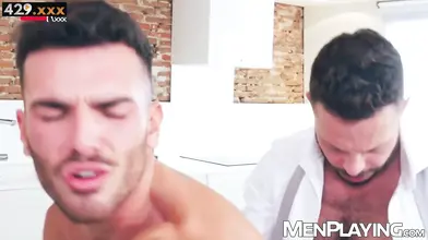 2 Chiseled Gods Unleash a Frenzied Chaos of Pleasure On a Helpless Submissive Witness the Epic Conquest of Jeremy by James Alexander and Lily Moore