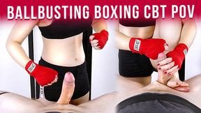 Ballbusting POV Cruel Boxing - Femdom CBT