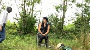 Over The Knee Spanking Outdoors