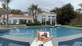 Raven Bay - Cute teen 18+ Masturbating By The Pool
