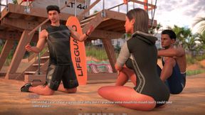 Dominos Beach 17: Emily & John's Beach Mouth-to-mouth Practice