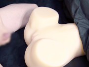 本物サイズむちむちデカ尻オナホに中出し　喘ぎ声 japanese sissy twink jerking off booty fleshlight creampie
