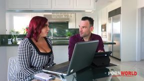 Horny Boss Natasha Nice Tempts Shy Assistant Into Fucking Her Ass