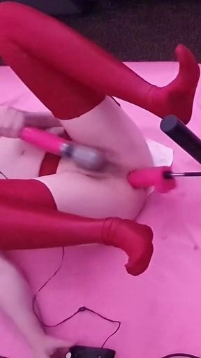 Fucking Machine Anal Dildo Fun with Essex Girl Lisa