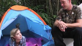 The stepfamily camping ended with a group fuck