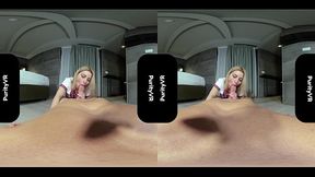 Vr porn Dominique riding her first big cock