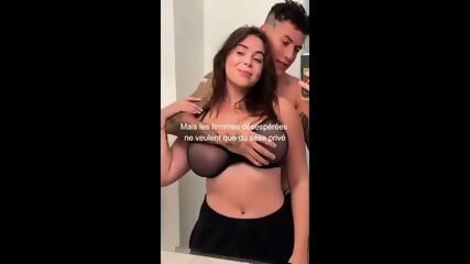 Delicious massive cum - kissing sharing husband's cock with French Girlfriend  - Homemade Video