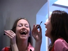 Babe sucks with excitement in a non-professional porn clip