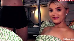 Sexed-up blonde Ukrainian is ready to dick in a random hostel