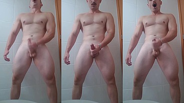 Mostrando o pé com aquela gozada farta