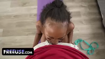 My Buddy's Ebony Hot-Loving Stepmother Can't Get Enough of My Big Hard White Cock - MILF