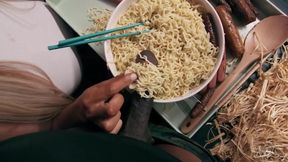 Angellica Good Chokes on Papi's Massive BBC Ditches Mukbang for Cum Flood