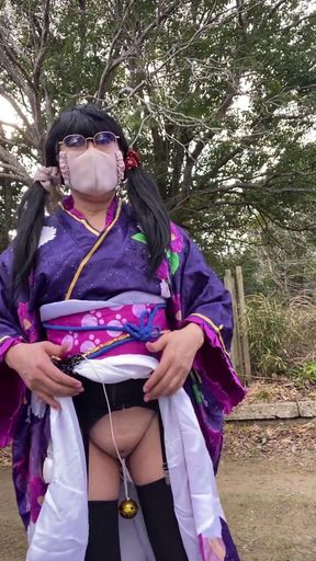 No. 104: the Phantom Kimono Beauty Appearing in the Winter Countryside: a Crossdresser Walks Through the Sunlit Glade Part 1