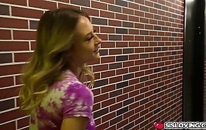 Stepbrother fingering his sexy stepsisters tight pussy