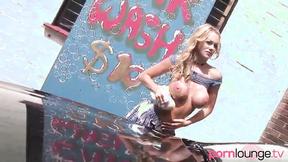 ”Titty blonde gets eaten out & fucked”