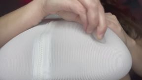 Teasing Nipple Play With Ice & Oil