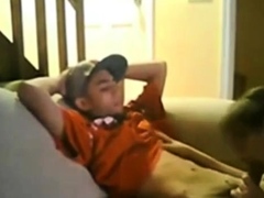 Slim Str8 Thug Boy enjoys Dad's BJ