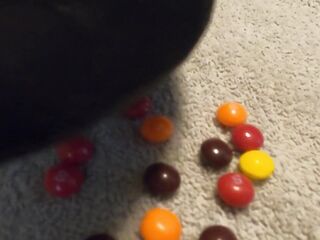 Amateur, homemade, big beautiful woman, Skittle toes, high heel weenie stomp cum denial