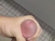 Cockdevotee Jerk Off In Public Restroom Stall