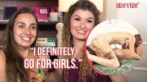 Crazy lesbian couple Candice and Ana go anal with toys before scissoring
