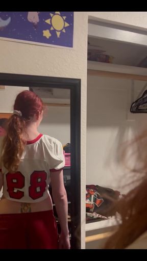 I Converted My Old Pop Warner Jersey Into a Cute Crop Top