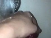 FTM trans man cums multiple times in shower