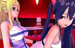 FUTA FAIRY TAIL LUCY X Wendy Marvell (3D HENTAI)