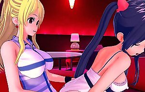 FUTA FAIRY TAIL LUCY X Wendy Marvell (3D HENTAI)