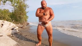 Chubby Bear, Torn Wet Briefs, Nude Beach Jerkoff (skinandearth)