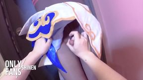 Ganyu cosplay hentai anal sissy crossdresser femboy gets destroyed
