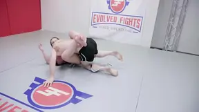 Carmen Valentina vs Sam Solo in a hot and sweaty mixed wrestling match