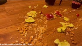 Pissing Squashing Fruits with My High Heels