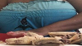 Giantess Chops Tiny Humans into Tiny Pieces POV 4K smaller