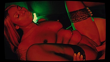 Retro style fetish room sex