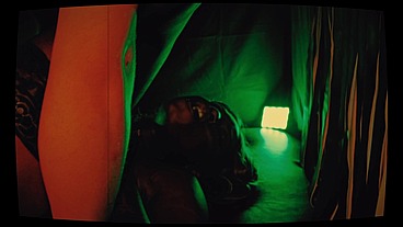 Retro style fetish room sex