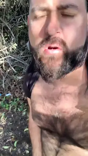 Outdoor Bear Handjob