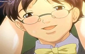 Big boobed hentai slut rides cock