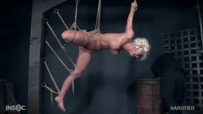 hardtied - london river suspension hogtie rope bondage