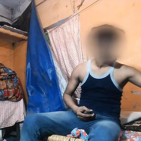 Indian Boy alone at home fun in his room naugty boy