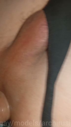 A young femboy boy is covered in hot daddy's cum!   Clip 1